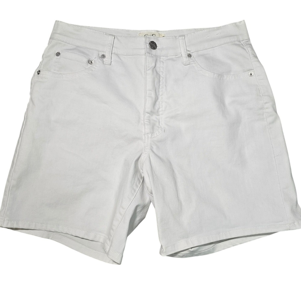Jessica Simpson White Denim Shorts Women's Size 6/28 Mid Rise Stretch
